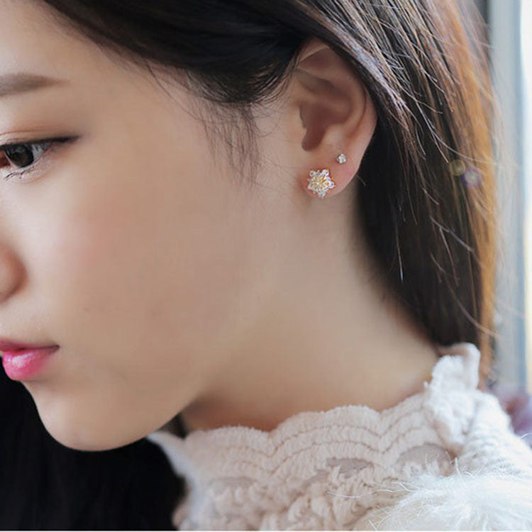 Shiny Pentagram Stud Earrings