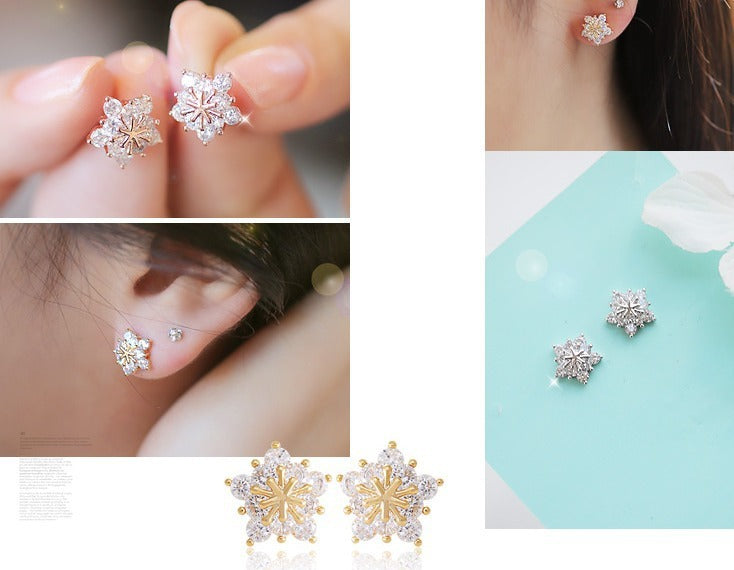 Shiny Pentagram Stud Earrings