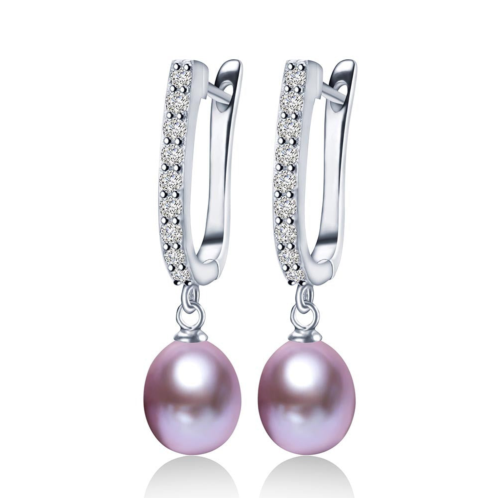 Pearl stud earrings