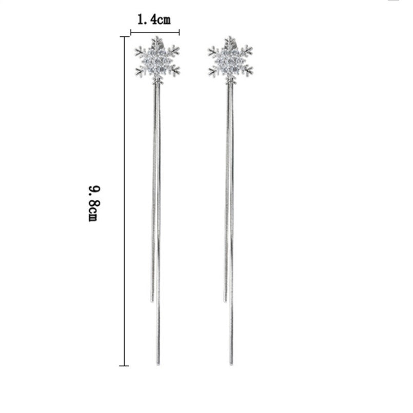 S925 Snowflake Stud Earrings