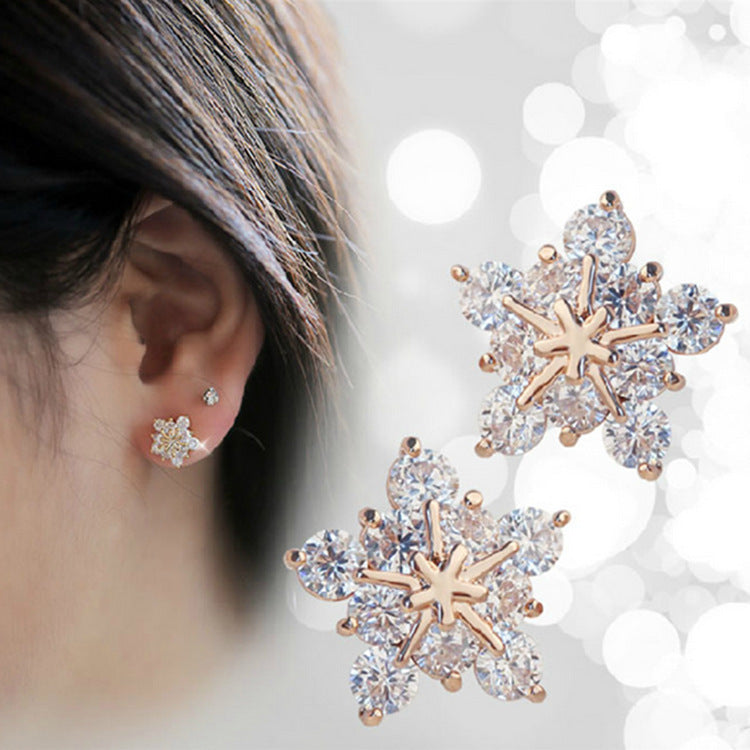 Shiny Pentagram Stud Earrings