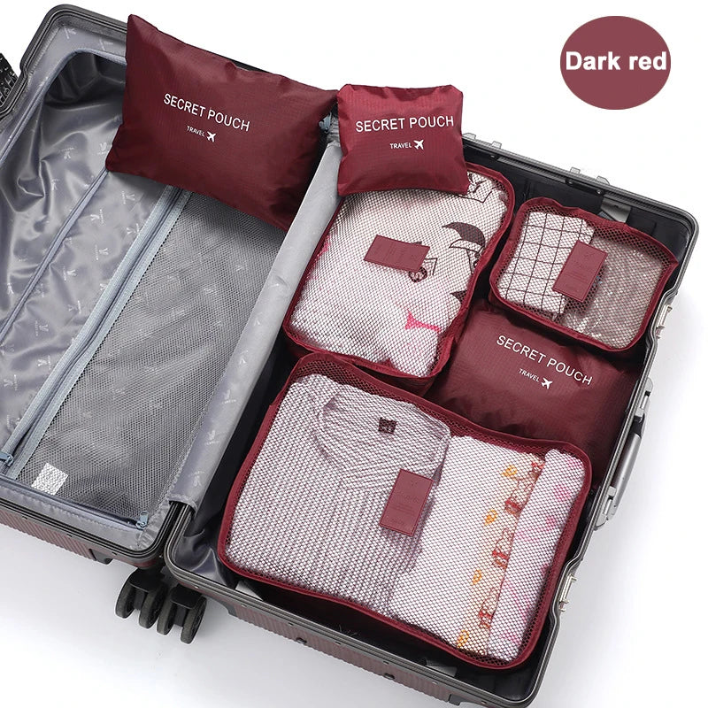 6-Piece Travel Packing Cube Set – Luggage Organizers for Clothes, Shoes & Accessories