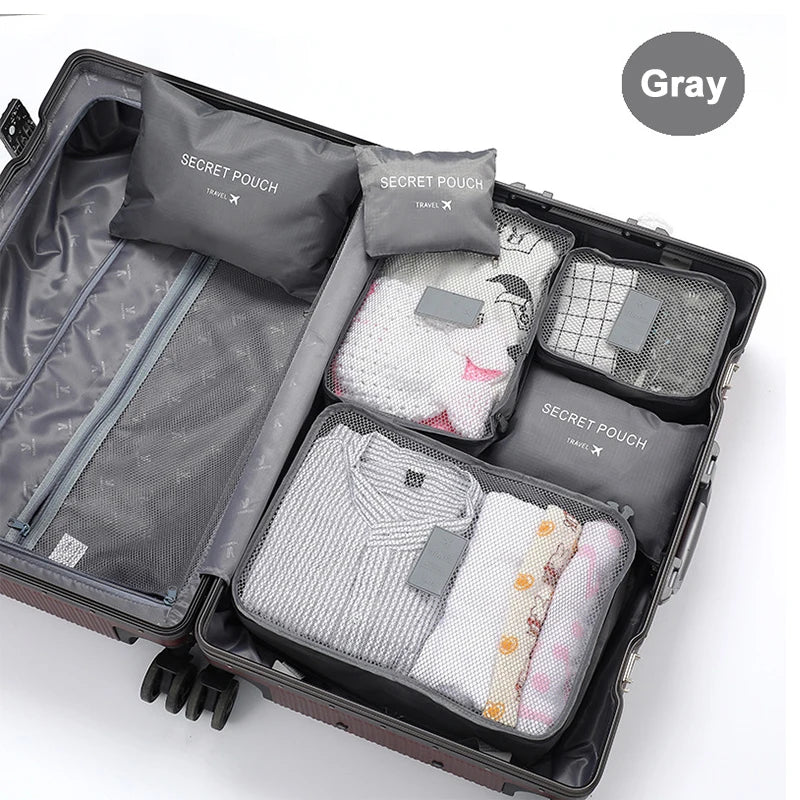 6-Piece Travel Packing Cube Set – Luggage Organizers for Clothes, Shoes & Accessories