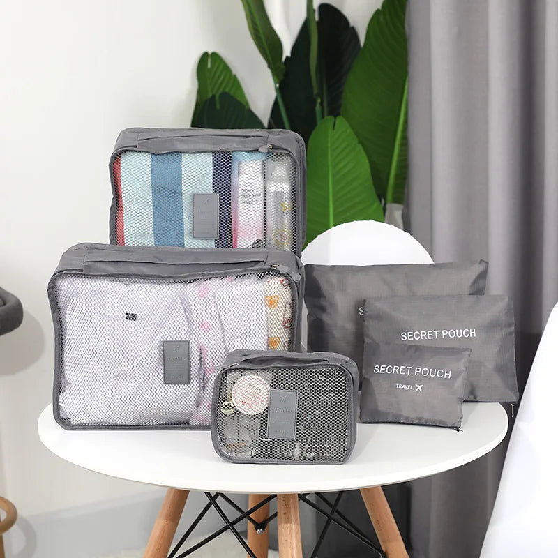 6-Piece Travel Packing Cube Set – Luggage Organizers for Clothes, Shoes & Accessories