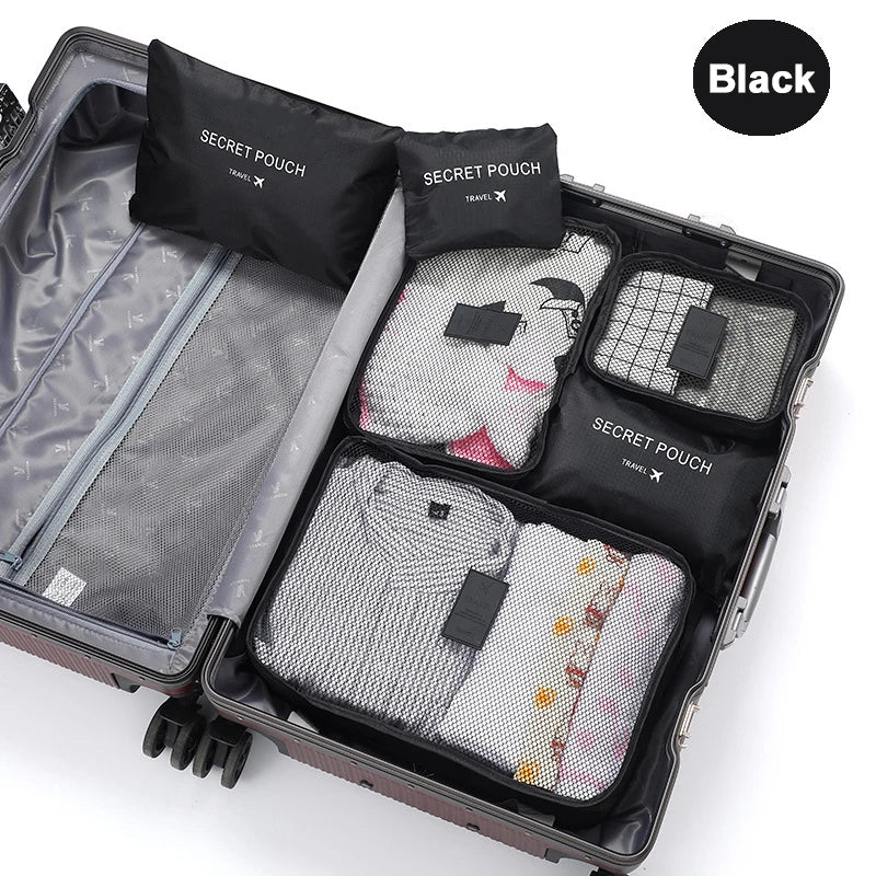 6-Piece Travel Packing Cube Set – Luggage Organizers for Clothes, Shoes & Accessories