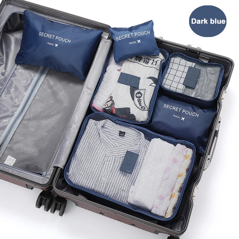 6-Piece Travel Packing Cube Set – Luggage Organizers for Clothes, Shoes & Accessories