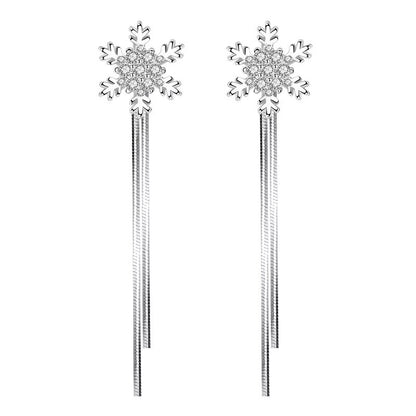 S925 Snowflake Stud Earrings