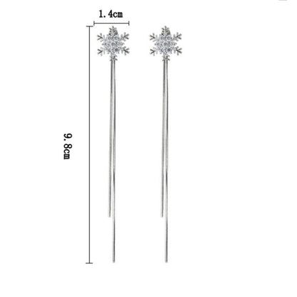 S925 Snowflake Stud Earrings