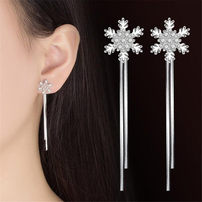 S925 Snowflake Stud Earrings