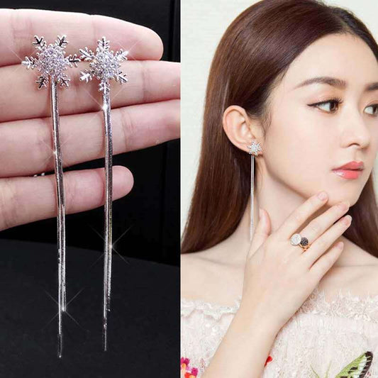 S925 Snowflake Stud Earrings
