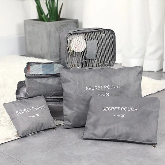 6-Piece Travel Packing Cube Set – Luggage Organizers for Clothes, Shoes & Accessories